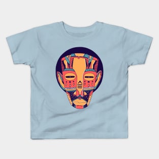 Retro Triad African Mask No 3 Kids T-Shirt